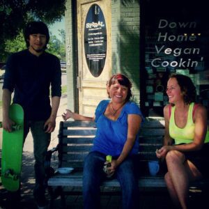 Spiral Diner patio seating on Magnolia Ave