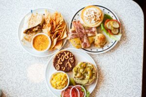 Vegan Burgers and burritos at Spiral Diner