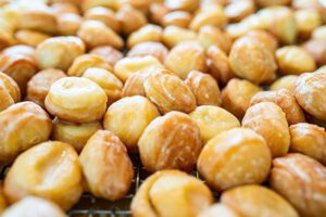 Vegan donut holes made fresh at Spiral Diner