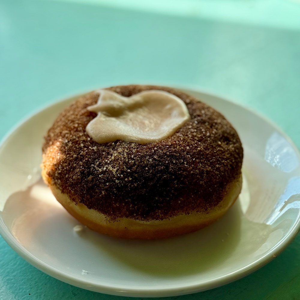 vegan stuffed donut specials at Spiral Diner in Fort Worth